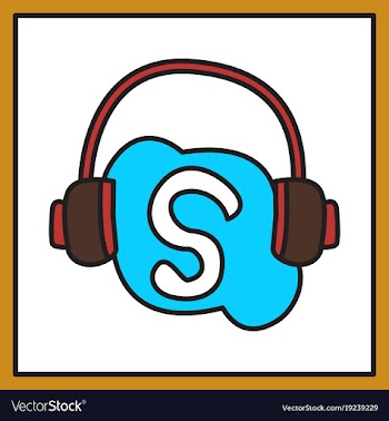 Unusual look skype logo vector image
