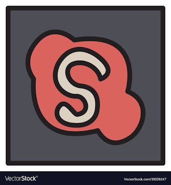 Unusual look skype logo vector image