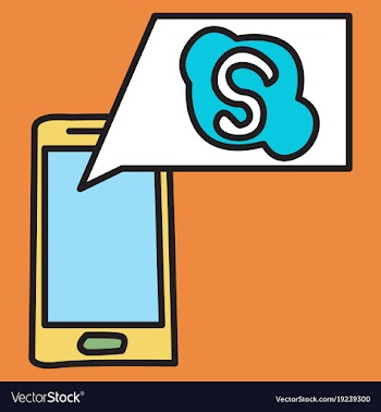 Unusual look skype logo vector image