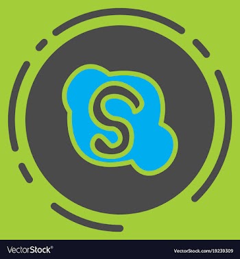 Unusual look skype logo vector image
