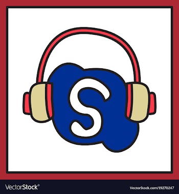 Unusual look skype logo vector image