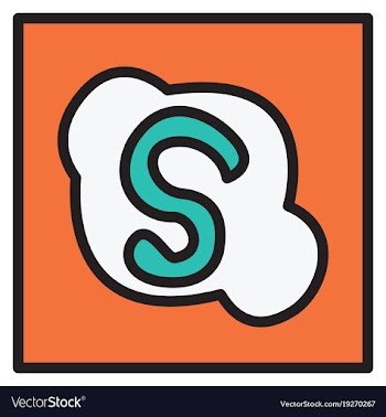 Unusual look skype logo vector image