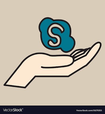 Unusual look skype logo vector image