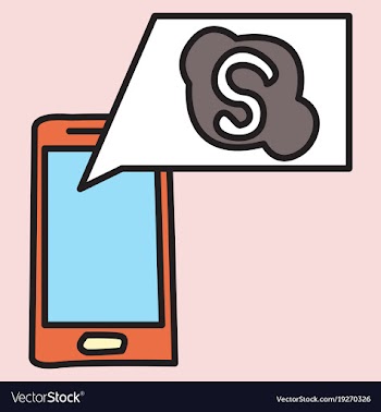 Unusual look skype logo vector image
