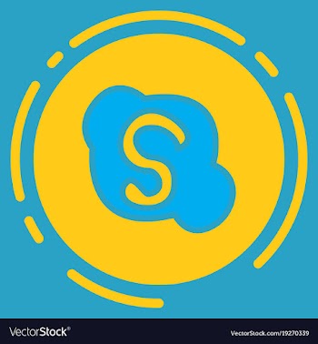 Unusual look skype logo vector image