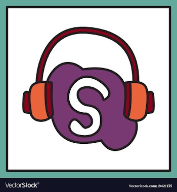 Unusual look skype logo vector image