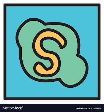 Unusual look skype logo vector image