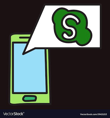 Unusual look skype logo vector image