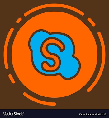 Unusual look skype logo vector image
