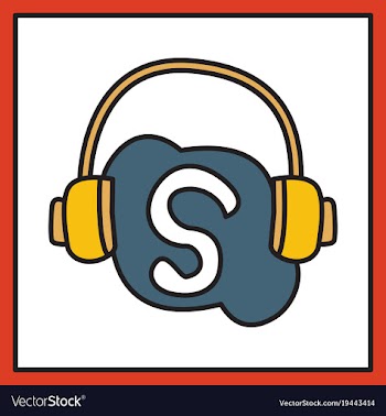 Unusual look skype logo vector image