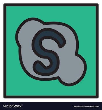 Unusual look skype logo vector image