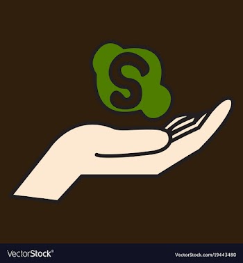 Unusual look skype logo vector image