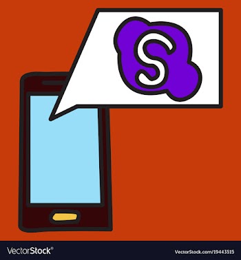 Unusual look skype logo vector image