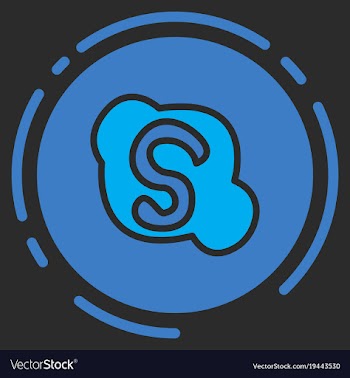 Unusual look skype logo vector image