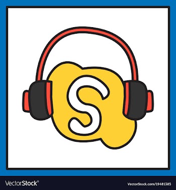 Unusual look skype logo vector image