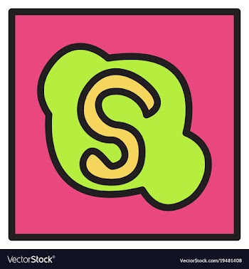 Unusual look skype logo vector image
