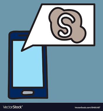 Unusual look skype logo vector image