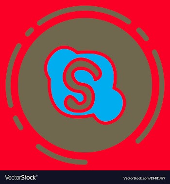 Unusual look skype logo vector image