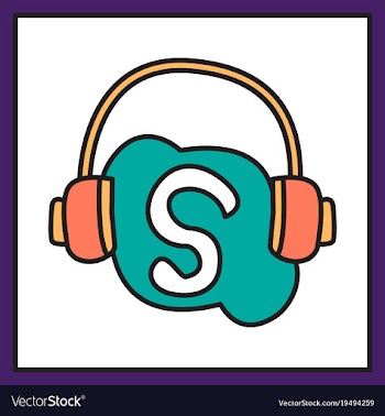 Unusual look skype logo vector image