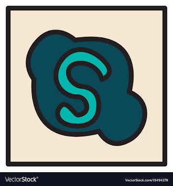Unusual look skype logo vector image