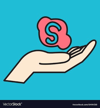 Unusual look skype logo vector image