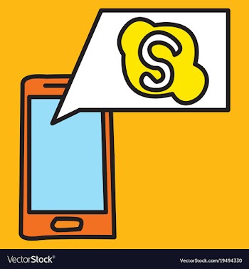 Unusual look skype logo vector image