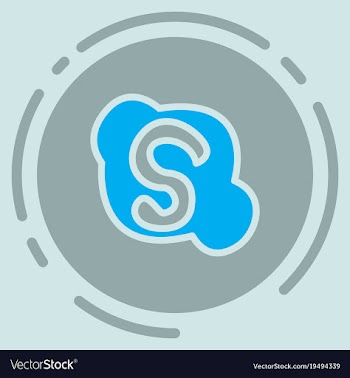 Unusual look skype logo vector image