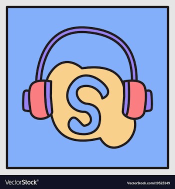 Unusual look skype logo vector image