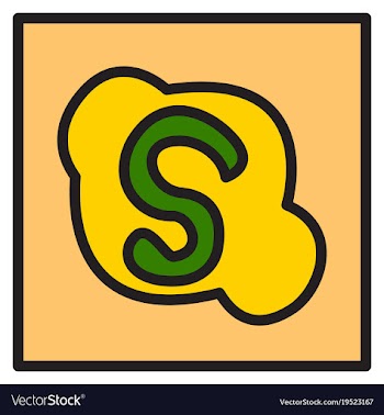 Unusual look skype logo vector image