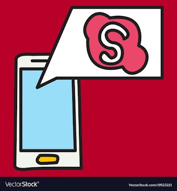 Unusual look skype logo vector image