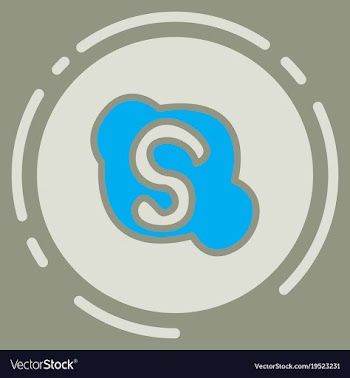 Unusual look skype logo vector image