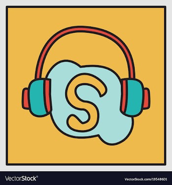 Unusual look skype logo vector image