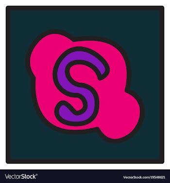 Unusual look skype logo vector image