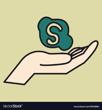 Unusual look skype logo vector image