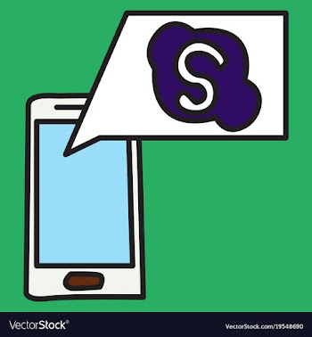 Unusual look skype logo vector image