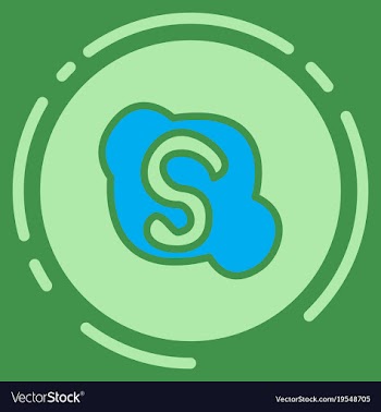 Unusual look skype logo vector image