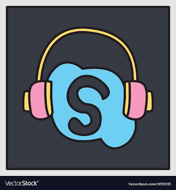 Unusual look skype logo vector image