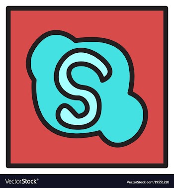 Unusual look skype logo vector image