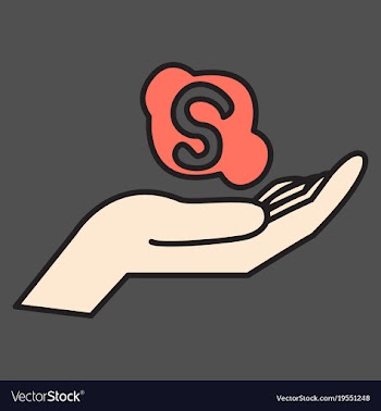 Unusual look skype logo vector image