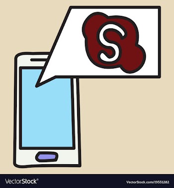 Unusual look skype logo vector image