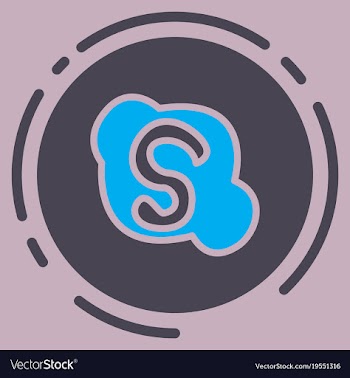 Unusual look skype logo vector image