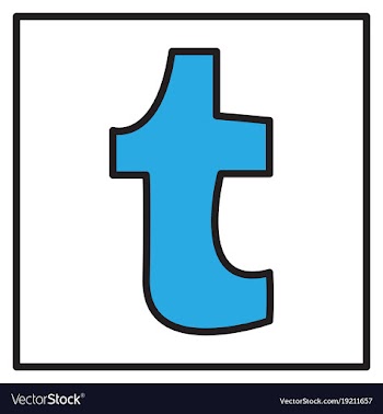 Unusual look tumblr social media icons vector image