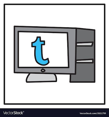 Unusual look tumblr social media icons vector image
