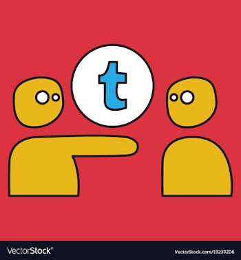 Unusual look tumblr social media icons vector image