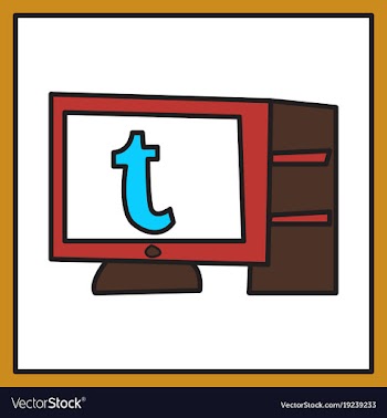 Unusual look tumblr social media icons vector image