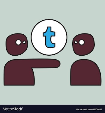 Unusual look tumblr social media icons vector image