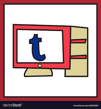 Unusual look tumblr social media icons vector image