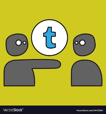Unusual look tumblr social media icons vector image