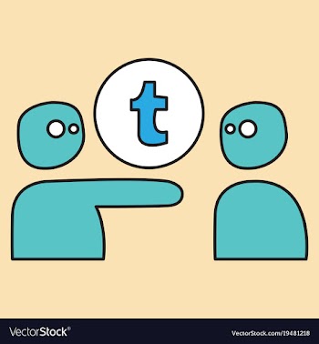 Unusual look tumblr social media icons vector image