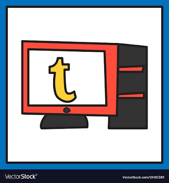 Unusual look tumblr social media icons vector image